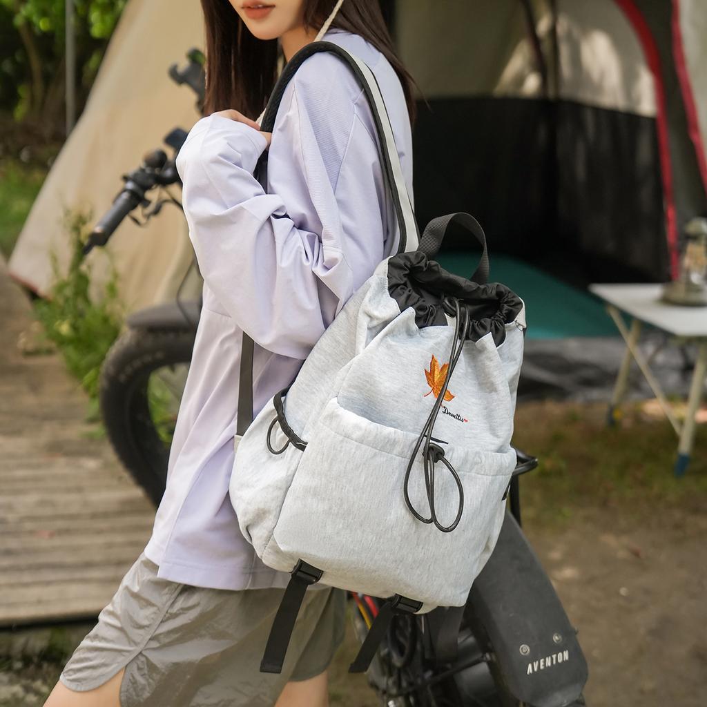 Schoolbag New Outdoor Drawstring Bundle Bag Large Capacity Lightweight Leisure Sports Bag Men's and Women's Trend Versatile Student Backpack