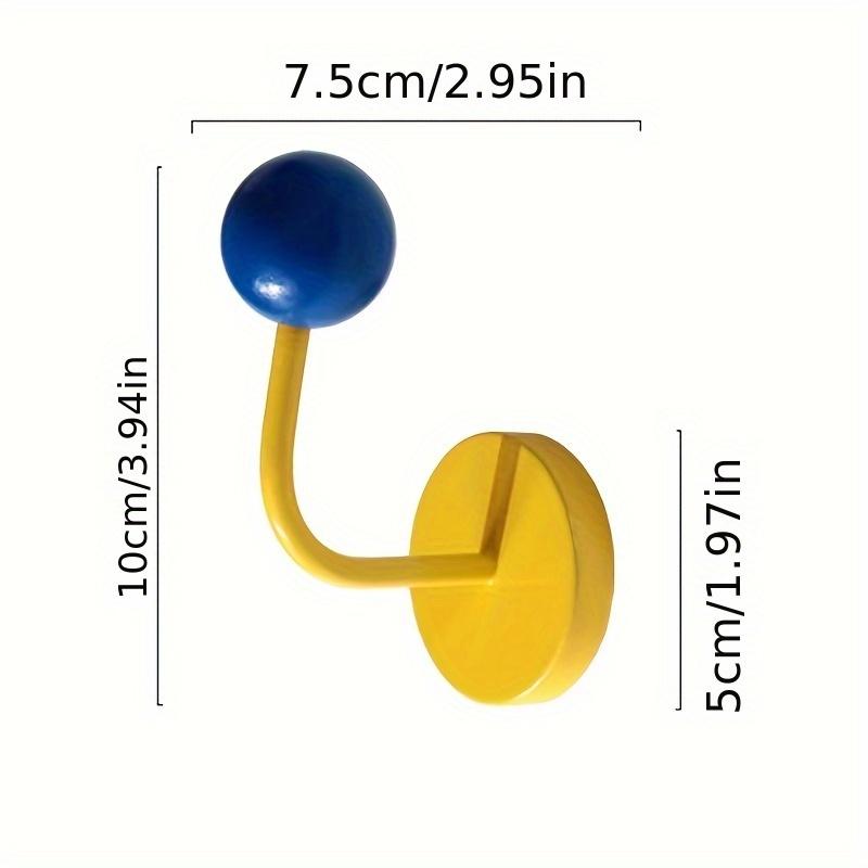 

Colorful Creative Magnetic Hook, No Drill Adhesive Hooks for Kitchen, Bathroom, Door, and Fridge Strong Hold, Decorative Design, Utility Hooks жовтий