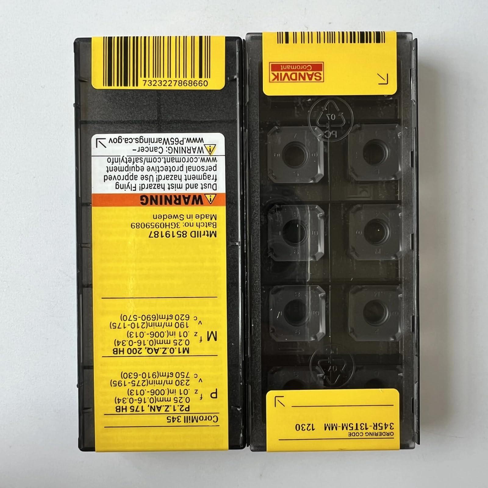 

Original Sandvik / 345R-13T5M-MM 1230 / CNC lathe carbide blade 10 Pcs