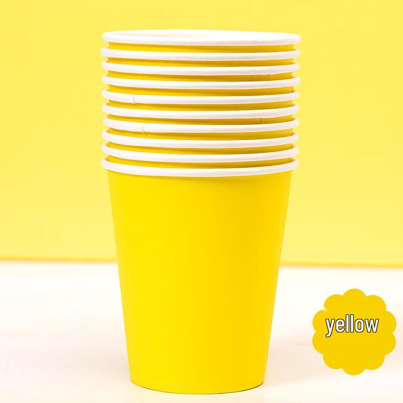 DYMAYKI Thickened Colorful Disposable Craft Paper Cups