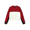 Color Block Crew Neck Pullover Sweatshirt Women Tops Mist-Lotus-White F11W149210F-IV