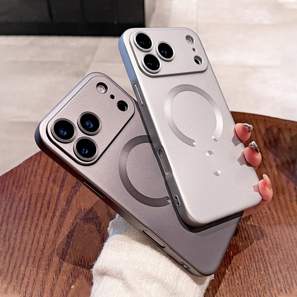 Magnetic Matte Cases For iPhone 11 12 13 14 15 16 17 Pro Max 17 Air 16 Plus For Magsafe Wireless Charge Cover Phone Accessories