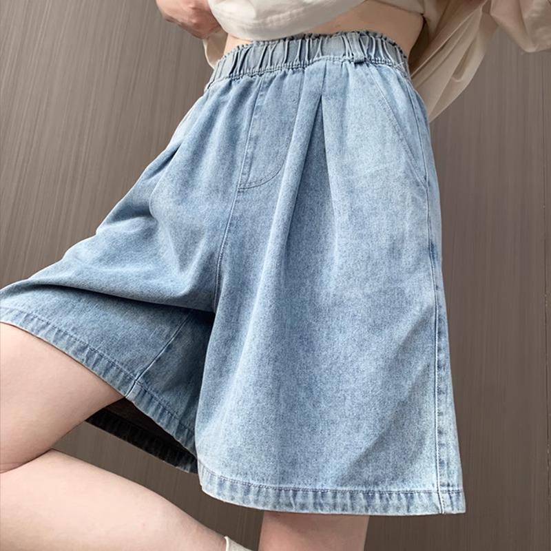 Women's Tencel Denim Quick-Dry Wide-Leg Shorts - Slimming and Casual Summer Wear