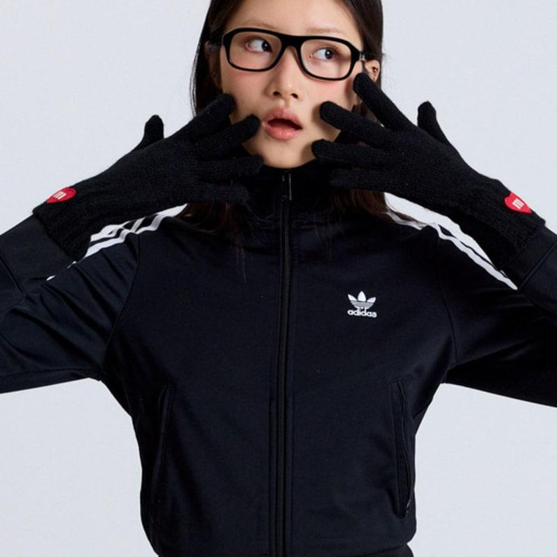 macni LOVE M KNIT GLOVES BLACK