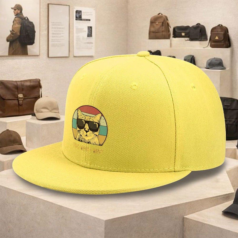 I Do What I Want Cat Sunglasses Baseball Cap Polyester Snapback Street Style Unisex Adult Hip Hop Hat