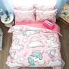 03 Rainbow Unicorn Bedding Set,Cartoon Unicorn Duvet Cover 3D Print,Children Boys Girls Quilt Cover Pillowcase King Queen Size