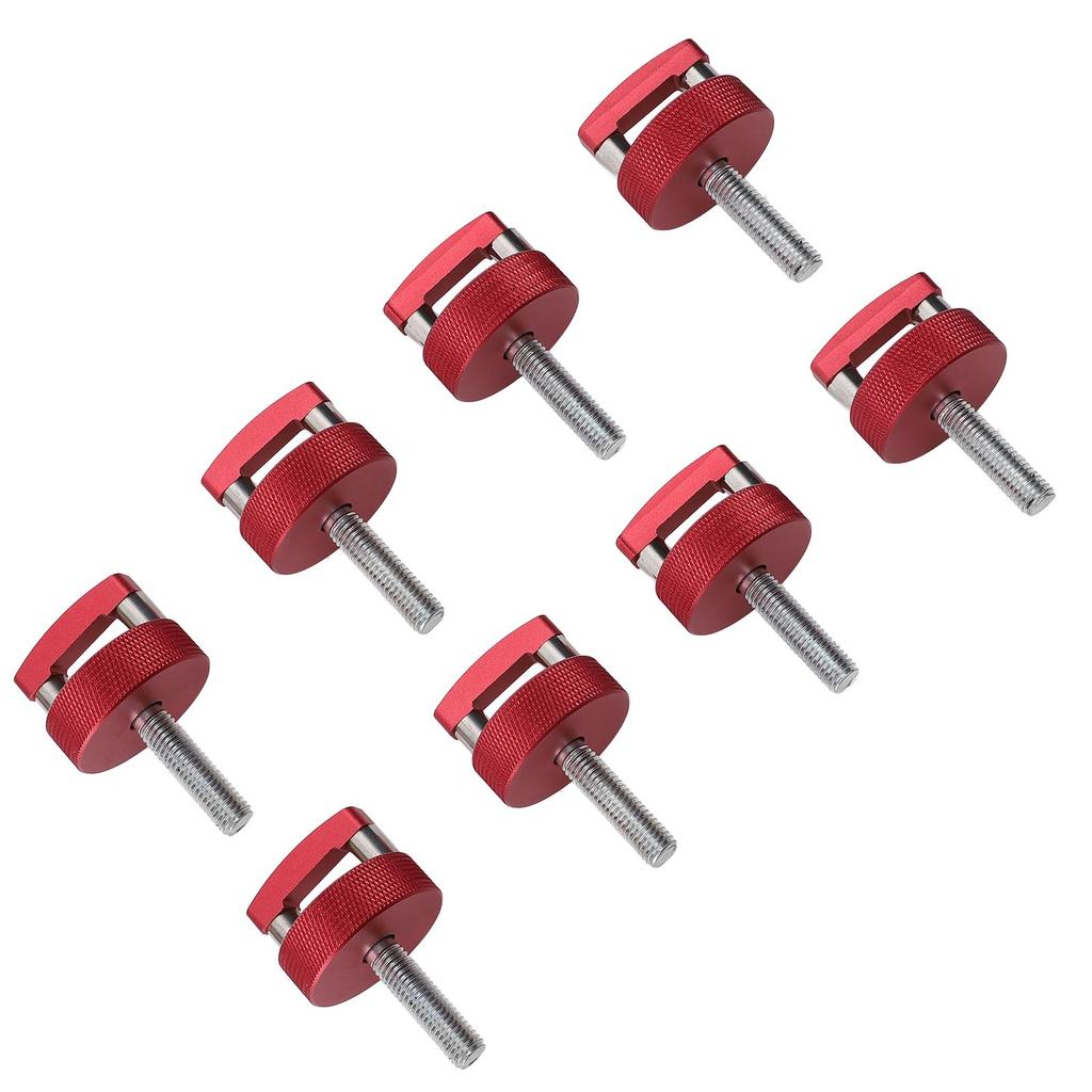 Quick Relse Thumb Screw Aluminium Alloy Red Hard Top Quick Removal Fastener Thumb Screws with Integrated D