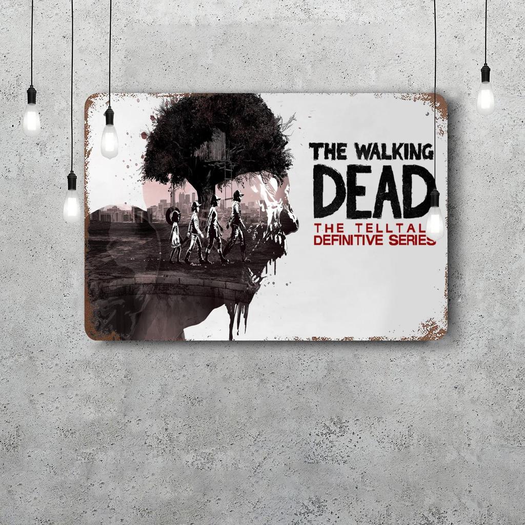 telltale the walking dead Decor Poster Vintage Tin Sign Metal Sign Decorative Plaque for Pub Bar Man Cave Club Wall Decoration