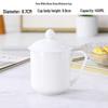 Gold-Edged Bone China Teacup with Lid - Elegant Porcelain Office & Household Ceramic Mug