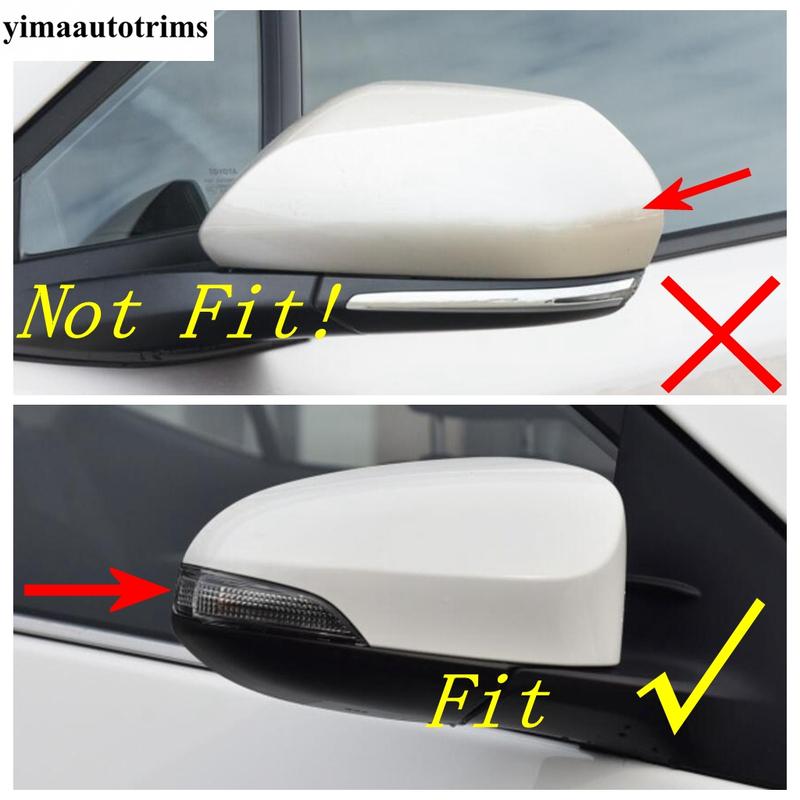 Rearview Mirror Strip Decoration Protection Decoration Cover Trim For Toyota C-HR CHR 2016 -  Chrome Accessories Exterior