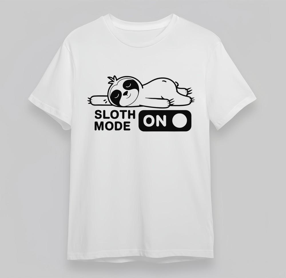 

Men s Sloth Mode Activated Graphic Plus Size Tee Switch ON Design Unisex Cotton 3XL