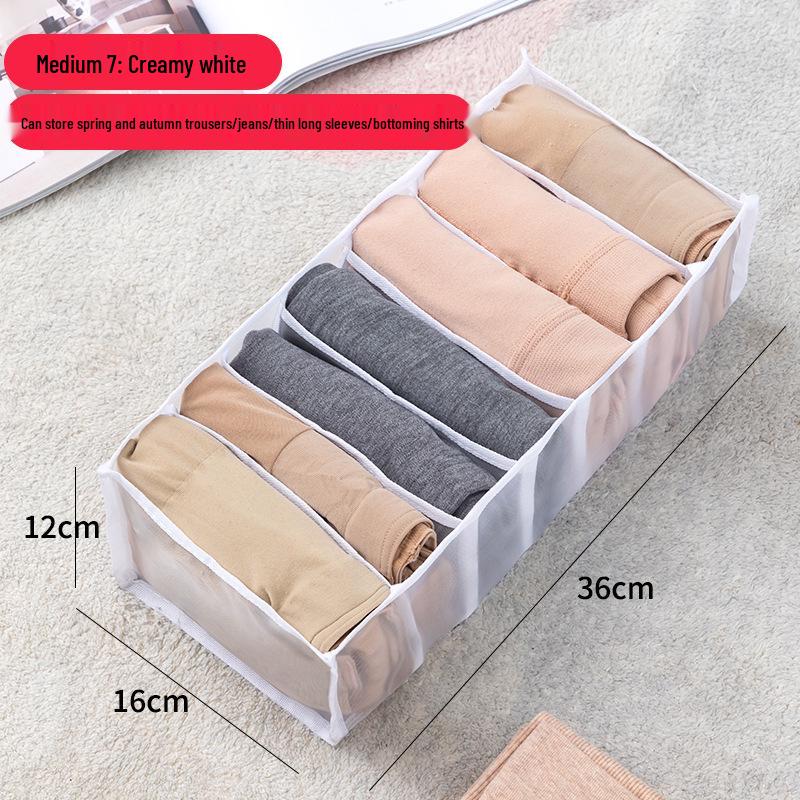  "Transparent Mesh Drawer Organizer for Clothes & Jeans"