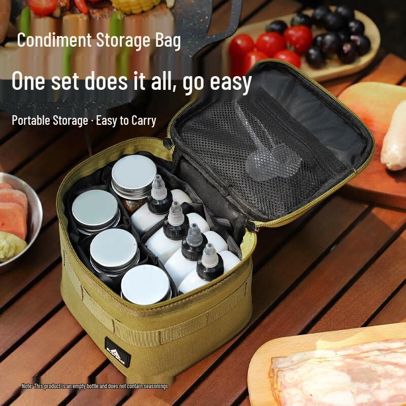 14-Piece Outdoor Camping Seasoning & Oil Bottle Kit