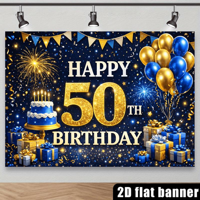 2D-Ebene 50. Jubiläum Feier Thema Hintergrundtuch Hintergrundtuch für Fotostudio und Heimdekoration