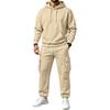 Winter Hooded Sweatshirt and Sweatpants Set for Men Women Casual Matching Outfit
