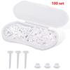 Juego de 100 pendientes de plástico simples hipoalergénicos, alfileres transparentes para las orejas, agujas y pendientes de resina, accesorios para las orejas DIY