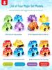 New Cute Cartoon Cars: Silicone Water Play Toy with Touch-Activated Seven-Color Flashing Lights