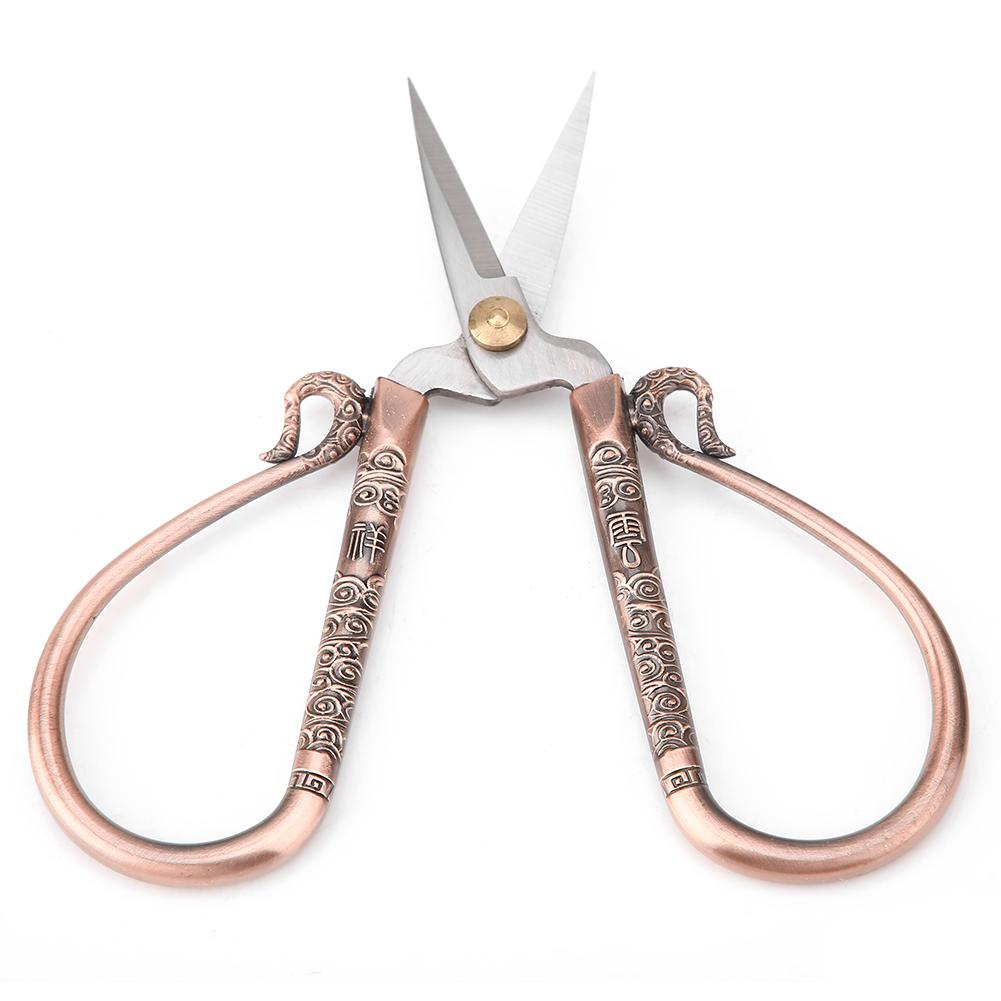 Stainless Steel Stitch Scissors Vintage Sewing Shears Embroidery Tool (Gold)