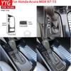 For Acura MDX 2007-2013 Real Soft Carbon Fiber Interior Auto Gear Shift Panel Cover Frame Trim Sticker Car Accessories A