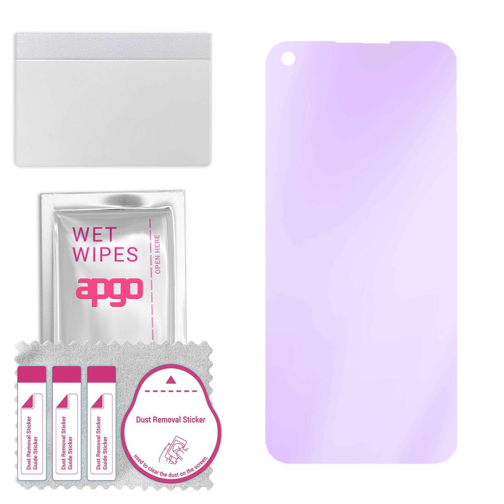 apgo Anti-Blue 9H Hybrid protective glass compatible with Realme 9 RMX3521, flexible nano glass, great replacement for tempered glass, scratch-resista