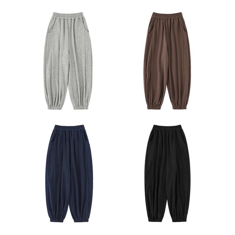 Boys' Solid Loose Fit Casual Sweatpants