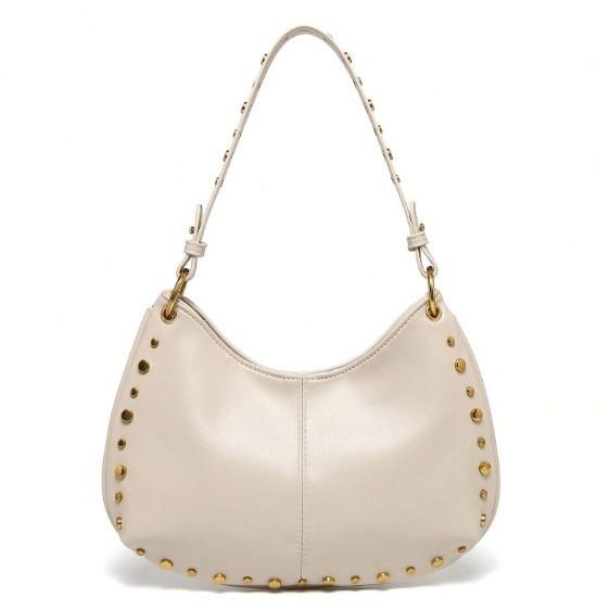 Fashionable and Trendy Underarm Bag, Rivet Handbag, Chain Shoulder Bag, Boston Crossbody Women's Bag, Versatile and Portable