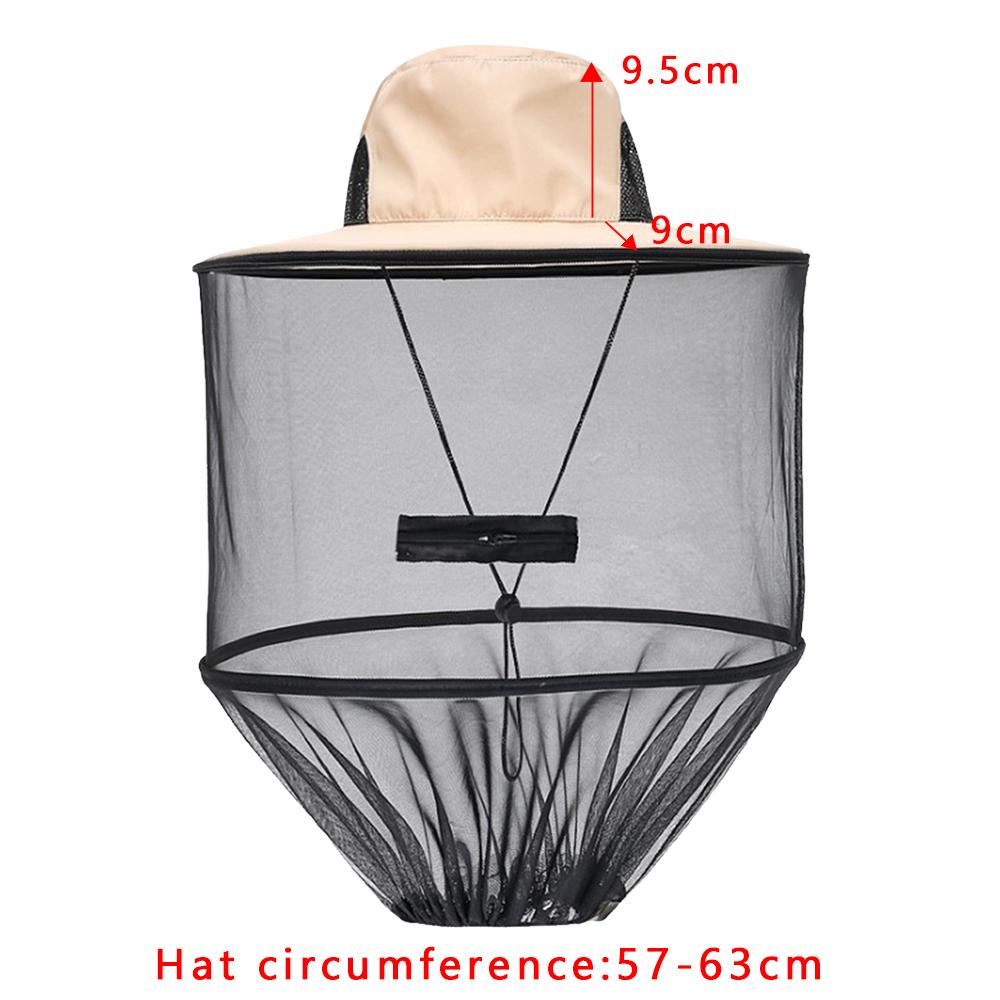 Unisex Bucket Hats Foldable Mosquito Hat With Hidden Net Mesh Repellent Insect Bee Protection Outdoor Sunscreen Fishing Cap