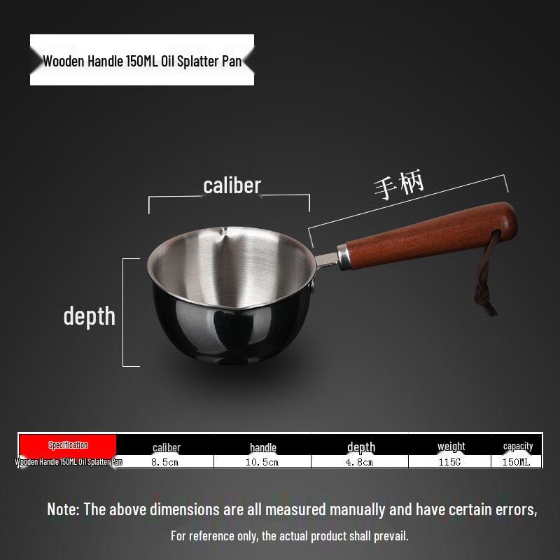 304 Stainless Steel Long-Handle Mini Oil Pouring Pot