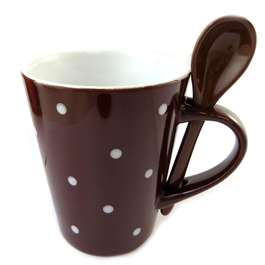 Les Trésors De Lily [N5094] - Mug 'Petits Pois' marron