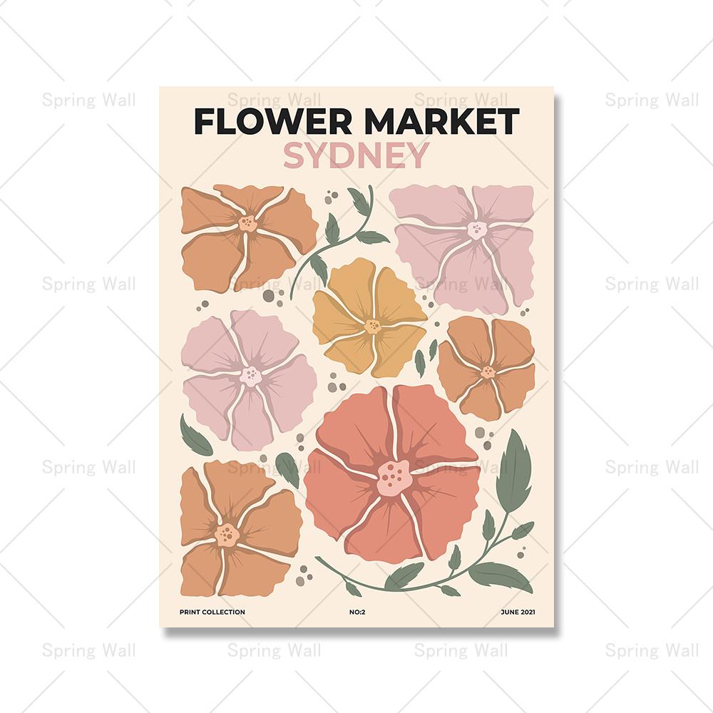 

Розовый Цветочный Рынок Постер Принт Абстрактный Ботанический Минималистичный Настенный Художественный Холст Картина Скандинавская Картина Для Гостиной Домашний Декор 21x30cm No Framed