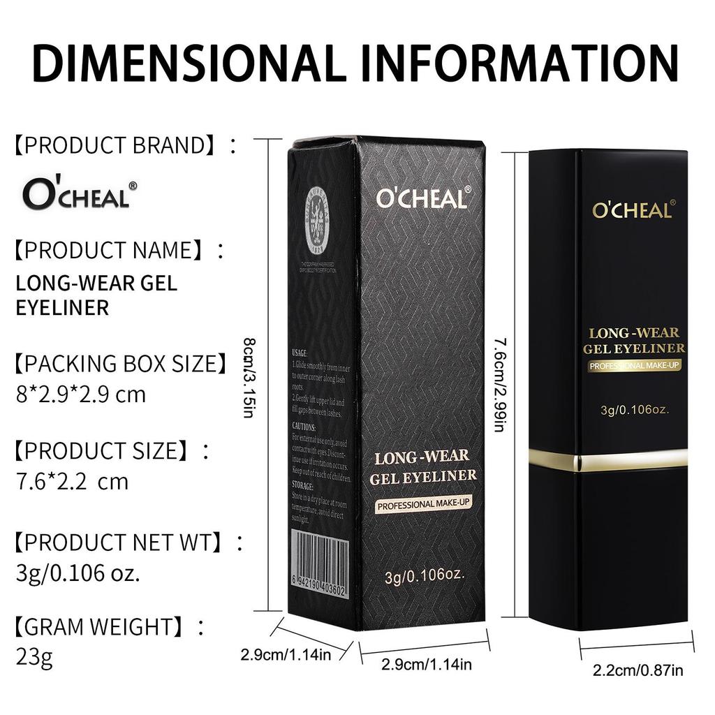Oceana Matte Eyeliner Gel Pencil - Smooth, Non-Smudging, Creative Eye Makeup for Halloween & Stage