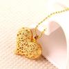 Fashion Vintage Hollow Out Peach Heart Alloy Long Chain Necklace Wedding Party Favor Gifts