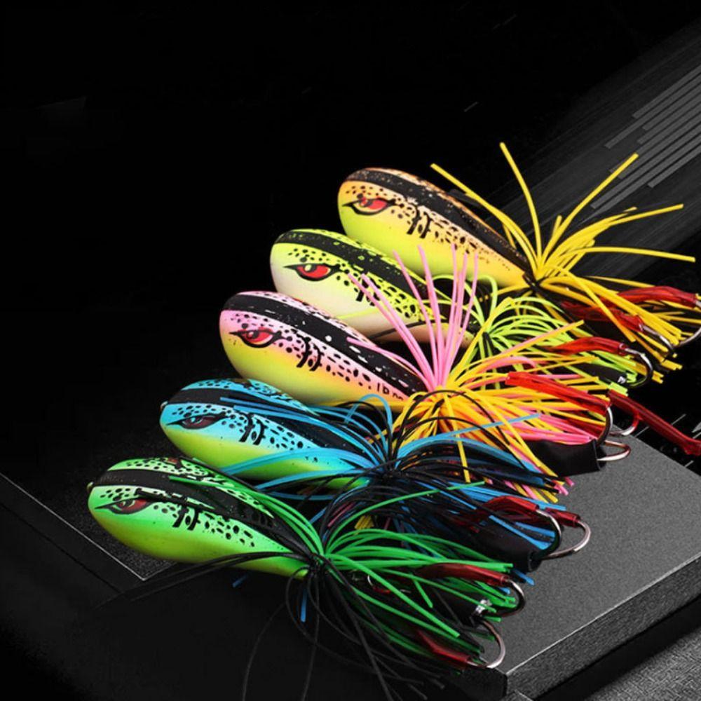 

Рибальська приманка з АБС-пластику Кольоровий хвіст Жаба Рибальські аксесуари Подвійний гачок Приманка Риболовля 4