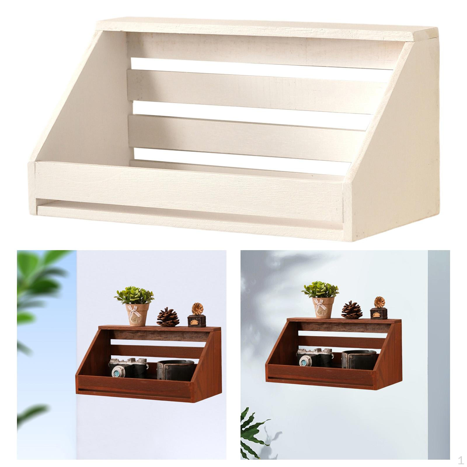 

Легко устанавливаемая деревянная подвесная полка, декоративная плавающая настенная для ванной, белый