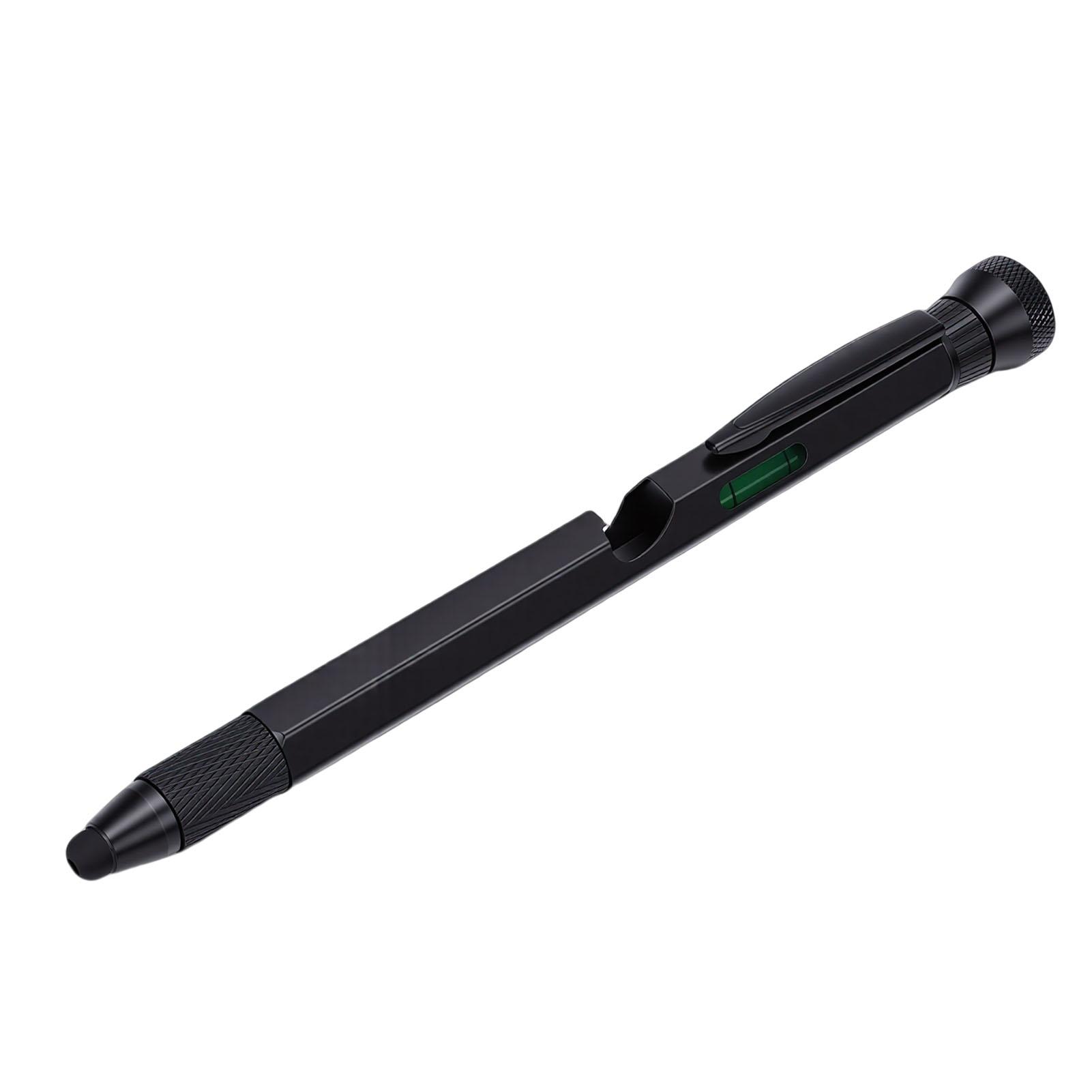 

12 in 1 Multitool Pen Ballpoint Multi Tool Pen with LED Light Screwdrivers Level Ruler Bottle Opener 2 Ink Refills