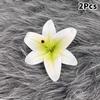 2Pcs Simulation Lily Hair Claw Ponytail Clip For Women Girls Cute Hairpin Large Hair Clip  Hair Accessories Gifts