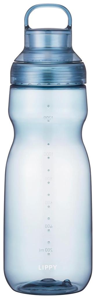 OSK LIPPY Water Bottle 1500mL Blue Made in Japan Lightweight Wide Mouth Easy to Clean With Handle With Gasket Room Temperature Water Bottle BC-1500