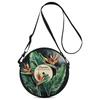 Borsa Rotonda in Vinile Retrò, Borsa Cosmetica da Cabina, Borsa Portaoggetti da Cabina, Borsa da Viaggio Multifunzionale, Borsa Rotonda.