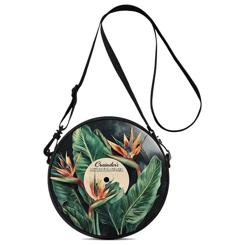 Borsa Rotonda in Vinile Retrò, Borsa Cosmetica da Cabina, Borsa Portaoggetti da Cabina, Borsa da Viaggio Multifunzionale, Borsa Rotonda.