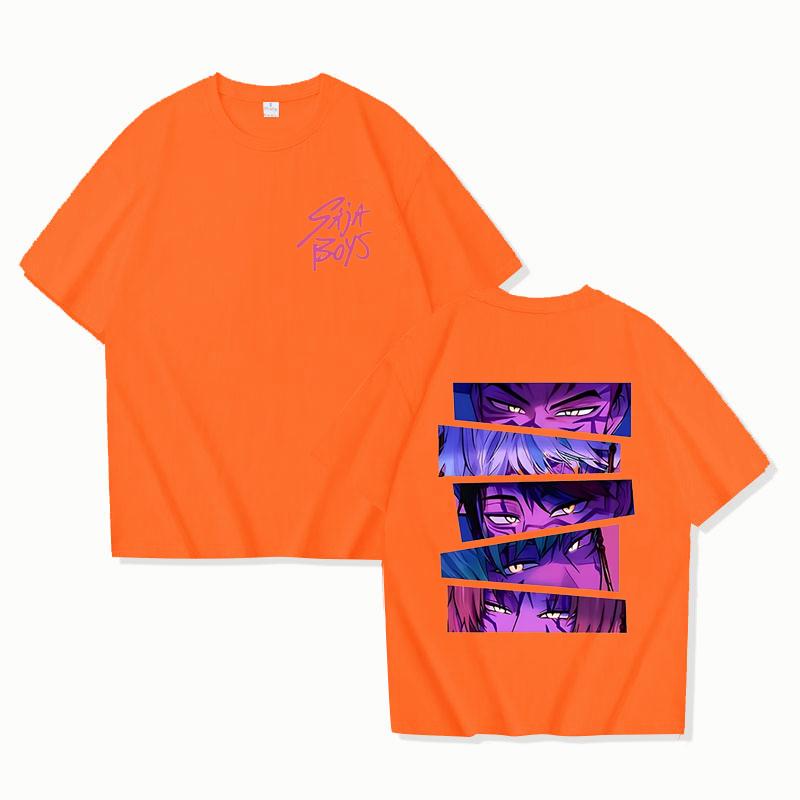 Kpop Demon Hunter Saja Boys T-shirt Unisex Harajuku O-neck Casual Anime T-Shirt Tops