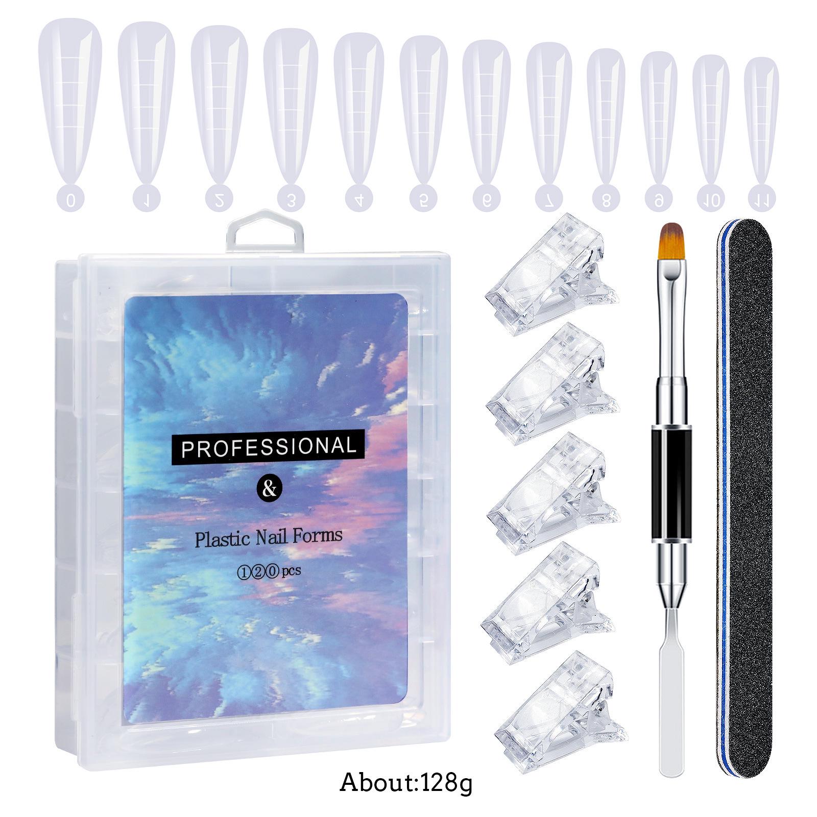 

Эксклюзивные типсы для наращивания ногтей и набор инструментов: двусторонний миксер-ручка