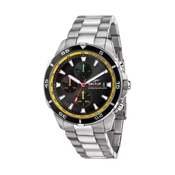 Sector ADV2500 Kronograf Siyah Kadran Paslanmaz Çelik Kuvars R3273643006 100M Erkek Saati