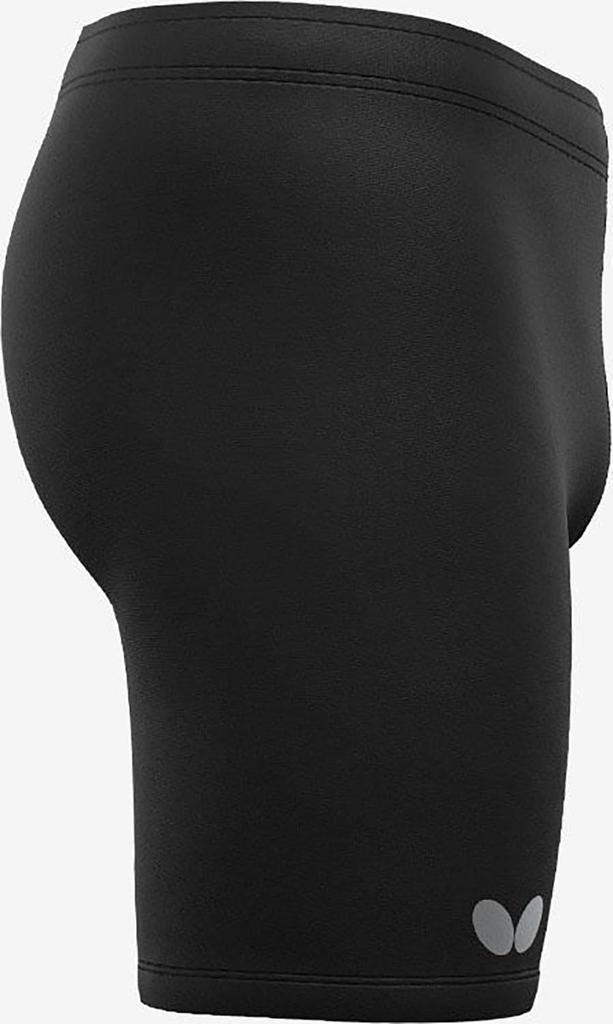 Table Tennis Inner Longer No Airmel Size 52440 [Butterfly] Pants, Moisture-wicking, Quick-drying, Stretchable, Inseam, Pockets, Unisex, Spats, Black,