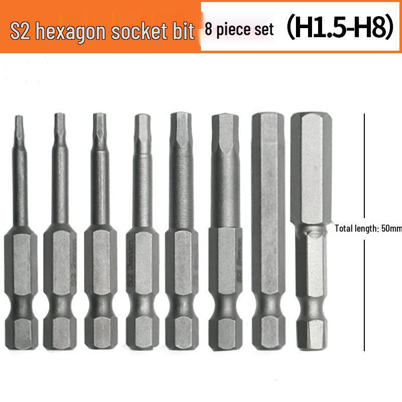 Hex Bit Set for Drills: Super Hard S2 Industrial Extended Screwdriver and Wrench Bits