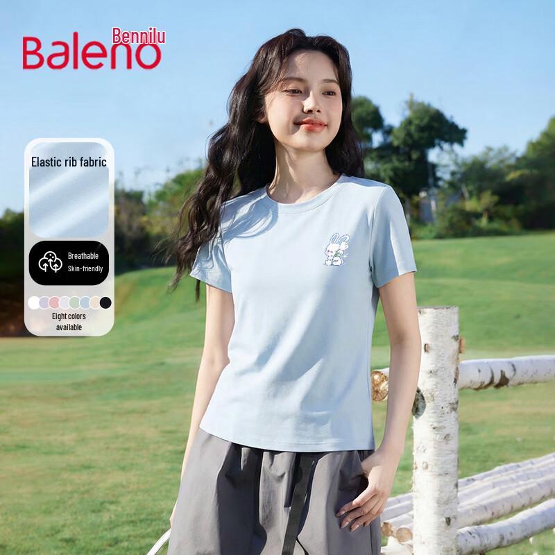 Baleno Women s Slim Fit Round Neck T-shirt S