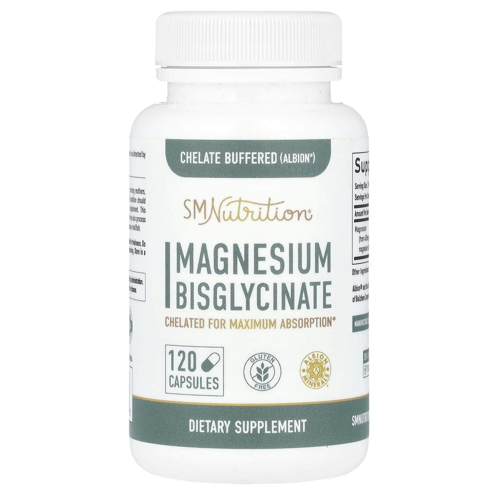 SMNutrition, Magnesium Bisglycinate, 120 Capsules (36 mg per capsule)