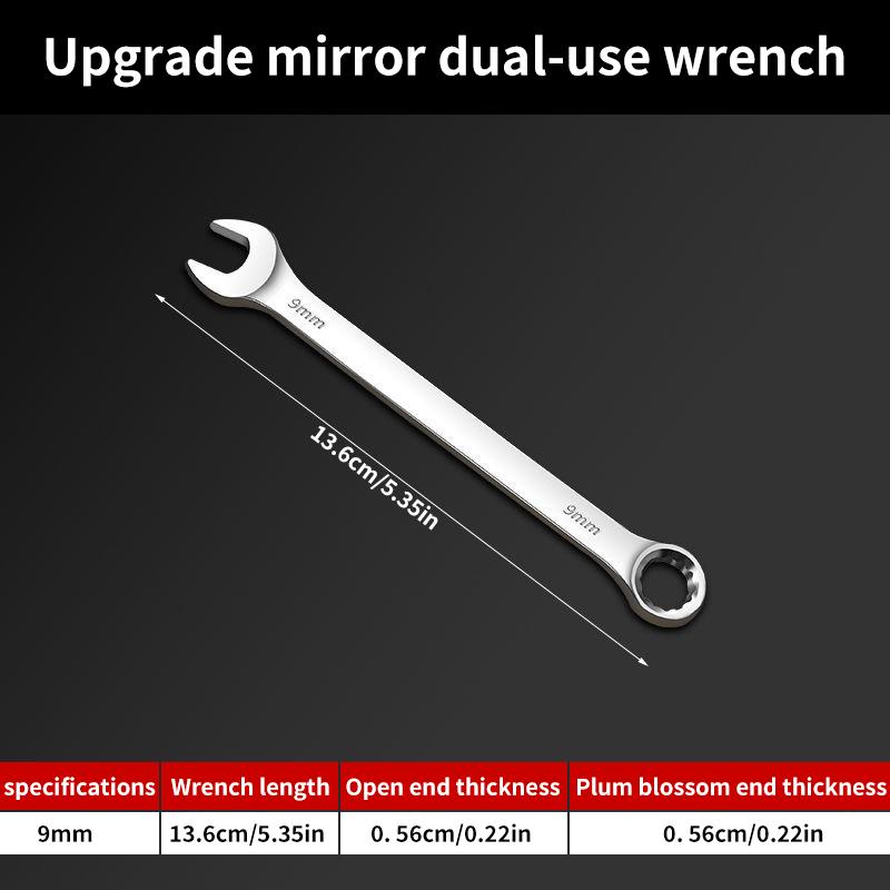 Adjustable Wrench Set, Metric Spanner, Open End & Combination Wrench for Auto & Bicycle Repair