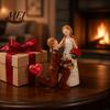 Tabletop Romantic Proposal Figurines Faceless Wedding Couple Figurine, Resin Statue, Engagement Souvenirs with Rose Details Sculpture for Living Room