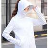 Women Ice Silk Sun Protection Jacket Summer Thin Hooded UPF50+ UV Protection Cool Breathable Sun‑Shield Coat With Big Brim Hat