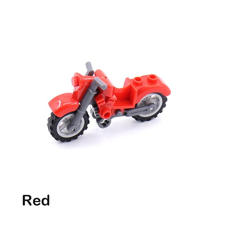 Military Motorcycle Building Block Vehicle Model Figures Accessories Soldiers WW2 Transportation Facility Police SWAT Toys